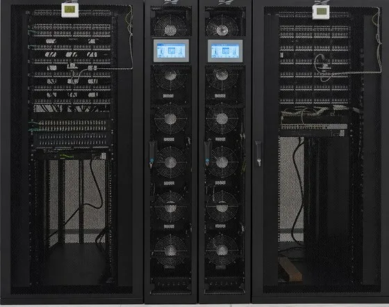 Precision in-row cooling units within the rack row
